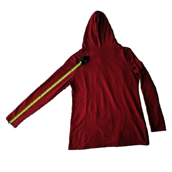 ROOTS Red Athleisure Long Sleeve Pullover Drawstring Hoody with Pockets Size XL - Picture 5 of 8